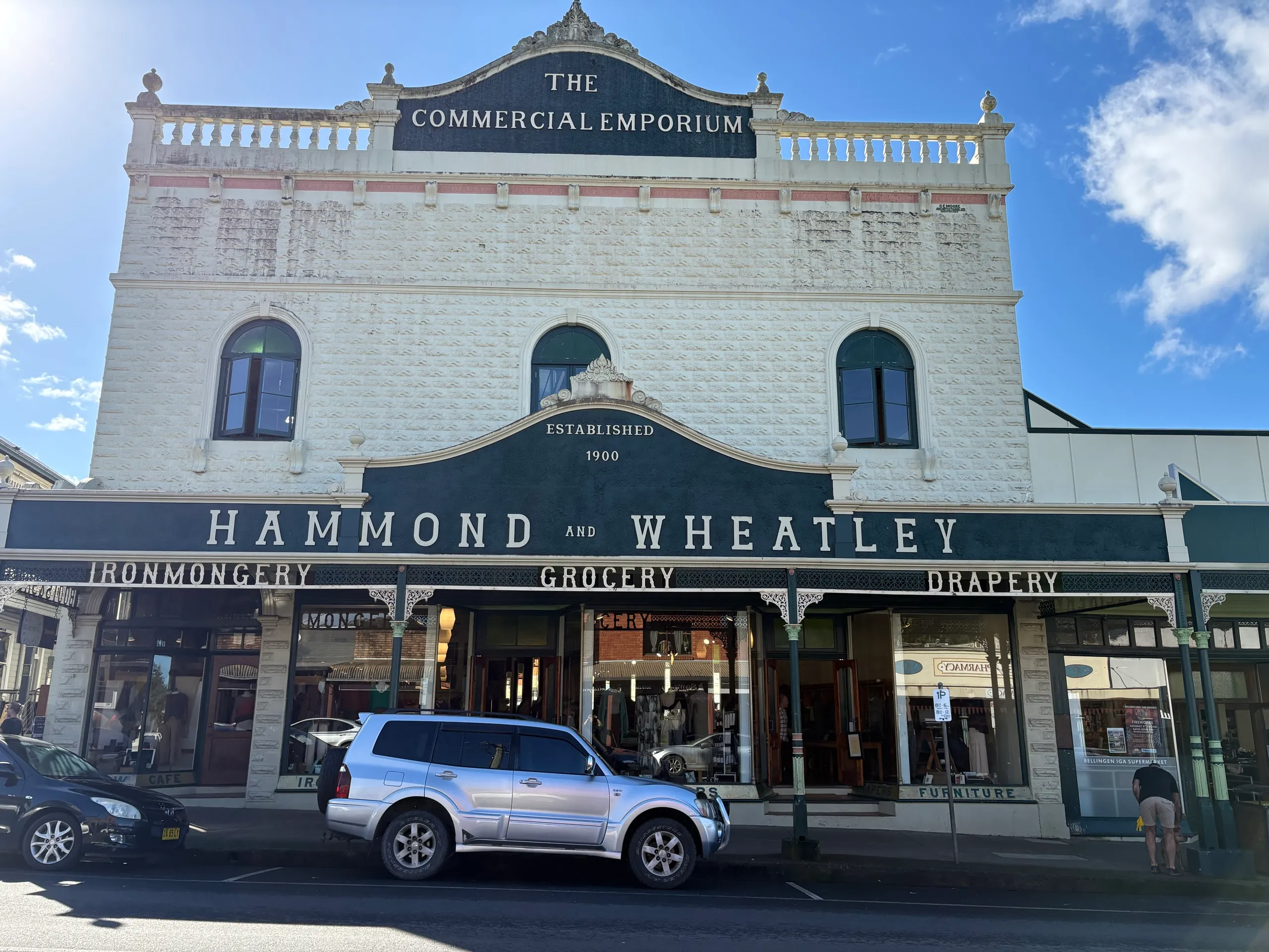 The historic Hammond and Wheatley Commercial Emporium building in Bellingen