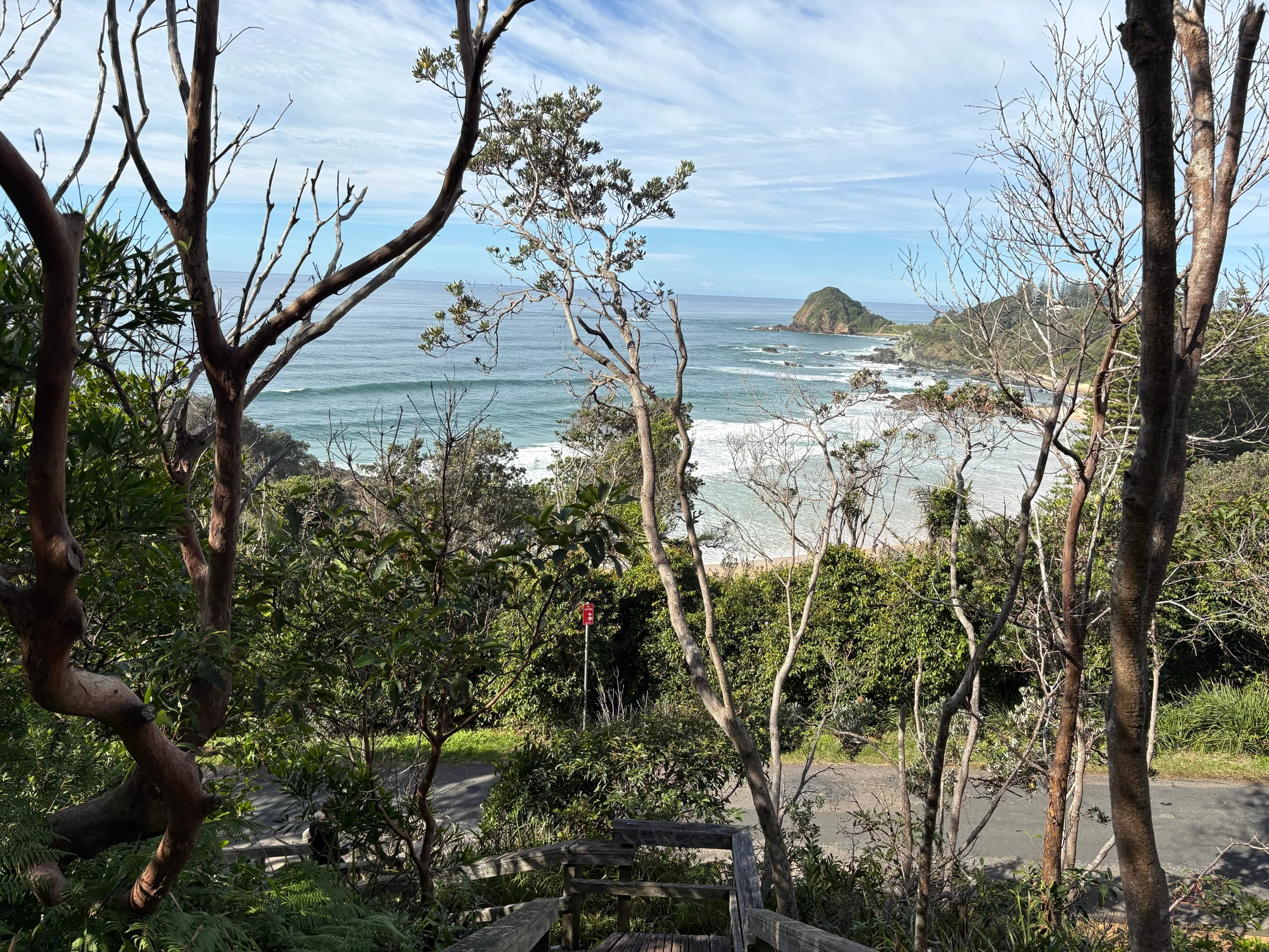 The Coastal Walk looking along the headlands at Port Macquarie